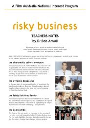 Risky Business Teachers Notes
