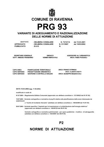 PRG 93 - Comune di Ravenna