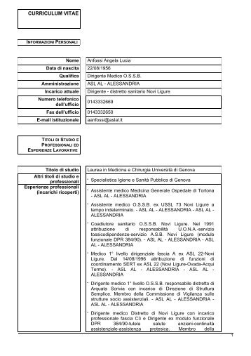 curriculum vitae - ASL AL