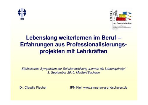 Vortrag Dr. Claudia Fischer - Weiterbildung