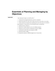 Essentials of Planning and Managing by Objectives