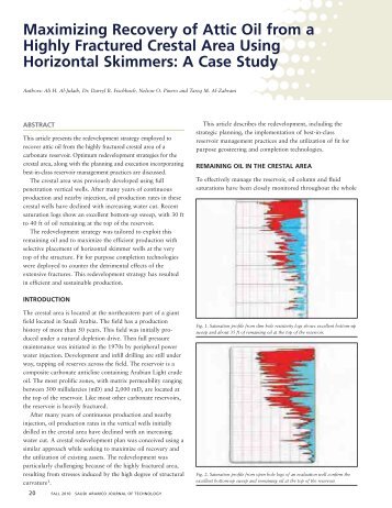 Maximizing Recovery of Attic Oil from a Highly ... - Saudi Aramco