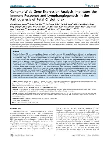 Genome-Wide Gene Expression Analysis ... - Academia Sinica