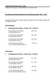 Berechnung der Elternbeiträge für das Kindergartenjahr 2011 / 2012