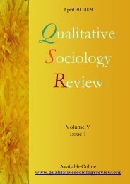 volume V is 1 - Qualitative Sociology Review