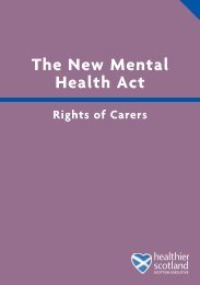 The New Mental Health Act: Rights of Carers