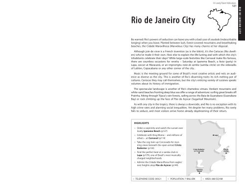 Rio de Janeiro City - Lonely Planet