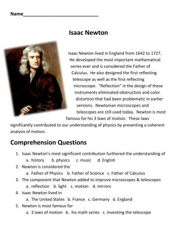 What was Isaac Newton's full name?