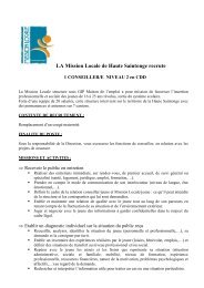 LA MISSION LOCALE DE HAUTE SAINTONGE RECRUTE ... - ANDML