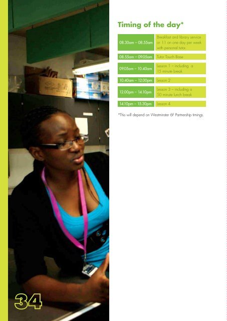 THE SIXTH FORM @ WESTMINSTER ACADEMY PROSPECTUS