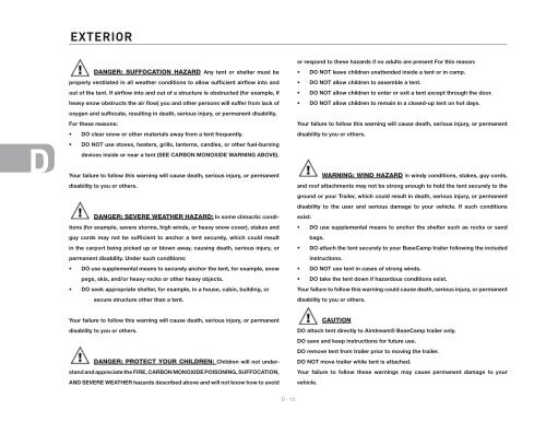 AIRSTREAM OWNERS MANUAL