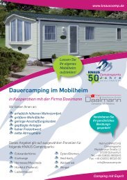 Dauercamping im Mobilheim - Knaus Campingpark