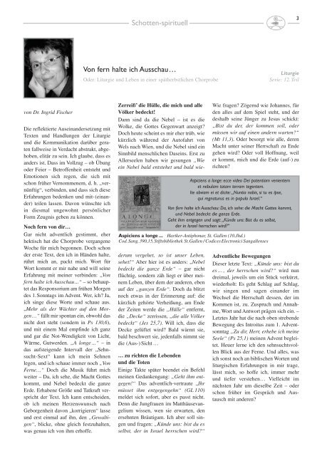 Ausgabe Nr. 25, Advent 2008 - Schottenpfarre