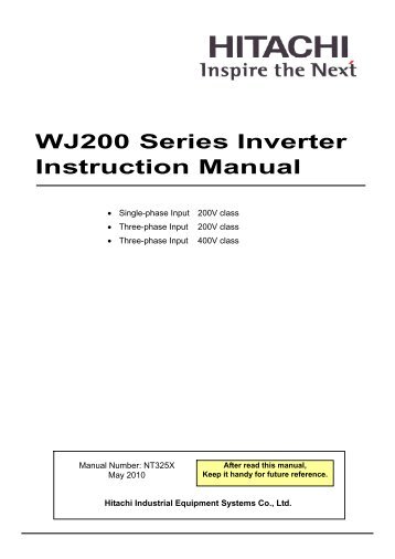 WJ200 Instruction Manual - Hitachi America, Ltd.