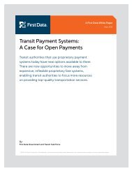 Transit Payment Systems: A Case for Open Payments - First Data