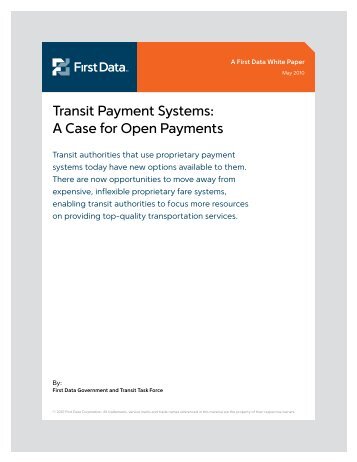 Transit Payment Systems: A Case for Open Payments - First Data