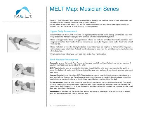 MELT for Musicians Map - MELT Method