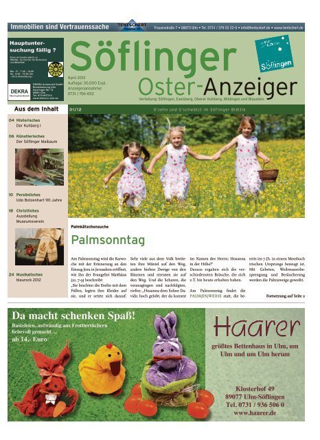 Söflinger Oster-Anzeiger vom 24.03.2012 (PDF 15 - Söflinger ...