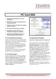 Specification PC Card SDK - TecSys GmbH