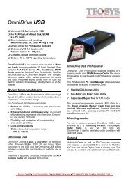 Specification OmniDrive USB - TecSys GmbH