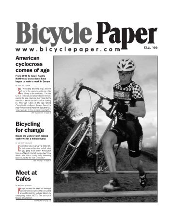 Bicycling for change Meet at Cafes - Bicycle Paper.com