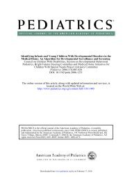 Identifying Infants and Young Children With Developmental ...