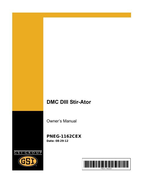 PNEG-1162CEX - DMC DIII Stir-Ator - David Manufacturing Co.