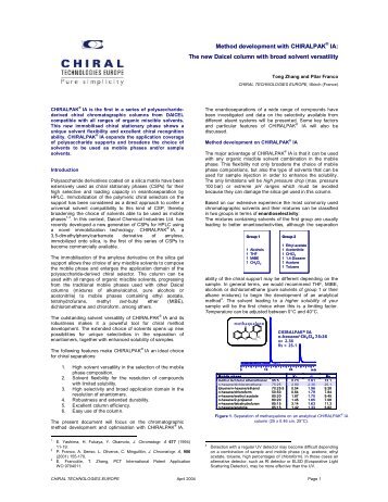 Method development with CHIRALPAK IA: The new Daicel ... - Hplc.eu