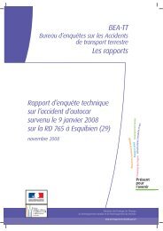 Le rapport d'enquÃªte technique sur l'accident d'autocar ... - BEA-TT