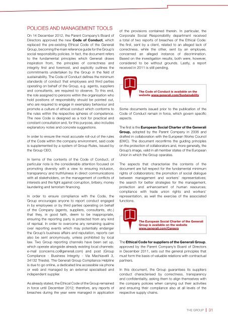 Sustainability Report 2012 - Generali Versicherung AG