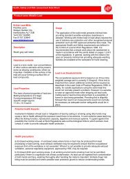 Health, Safety and Risk assessment Data Sheet Product name ...