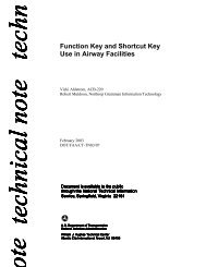 Function Key and Shortcut Key Use In Airway Facilities (DOT