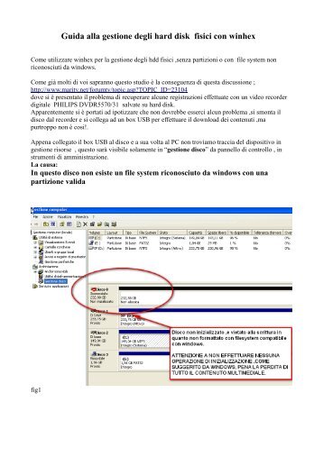 Guida alla gestione degli hard disk fisici con winhex - Mari TV ...