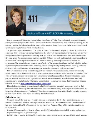 Kristi Eckard - Los Angeles Police Protective League