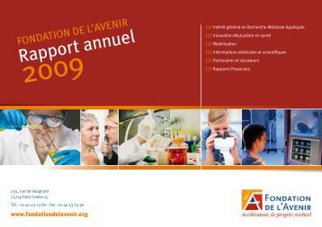Rapport annuel - Fondation de l'Avenir