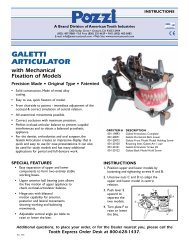 Pozzi Galetti Articulator - American Tooth Industries