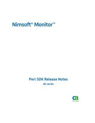 Nimsoft Monitor Perl SDK Release Notes - Nimsoft Library