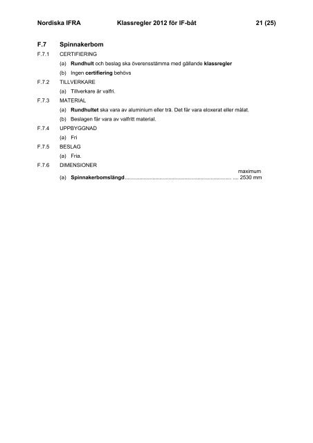 Klassregler 2012 (PDF) - Svenska IF-bÃ¥tfÃ¶rbundet