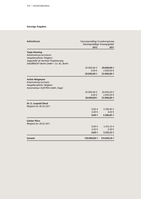 GESCHÄFTSBERICHT 2012 - Ehlebracht AG