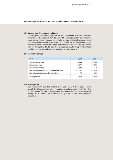 GESCHÄFTSBERICHT 2012 - Ehlebracht AG