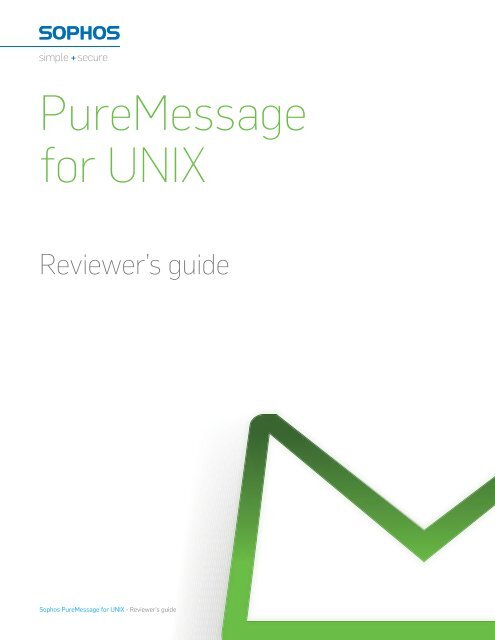 PureMessage for UNIX - Sophos