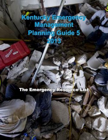 KYEM EMERGENCY PLANNING GUIDE 5 - Kentucky Emergency ...