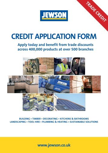 CREDIT APPLICATION FORM - Jewson