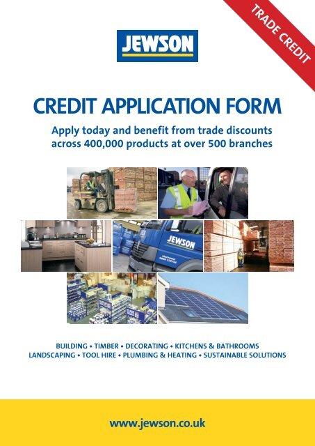 Credit Application Form Jewson