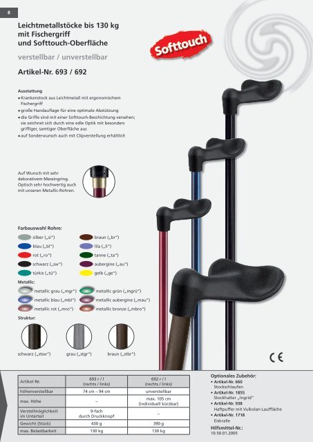 Gehstockkatalog 2011 - Hausmann AG