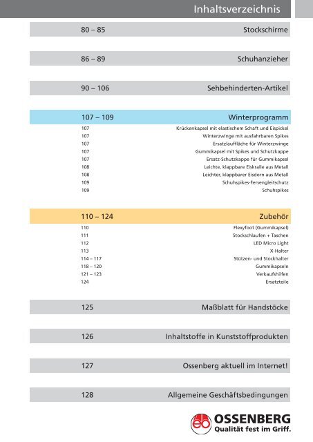 Gehstockkatalog 2011 - Hausmann AG