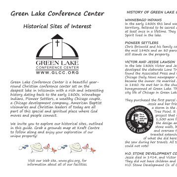 historical sites of interest.indd - Green Lake Conference Center