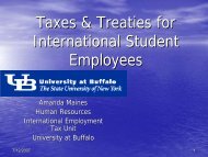 International Student Taxes and Treaties - University at Buffalo ...