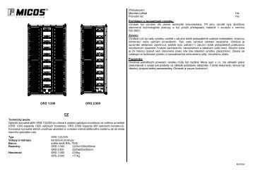 ORS 1/300 ORS 2/300 - MICOS, spol. s ro