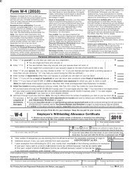 Form W-4 (2010) - Shared Services Home Page